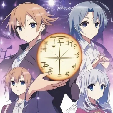 The characters' unique abilities are often depicted through magical notations in anime series.