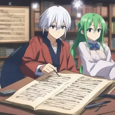 The characters' unique abilities are often depicted through magical notations in anime series.
