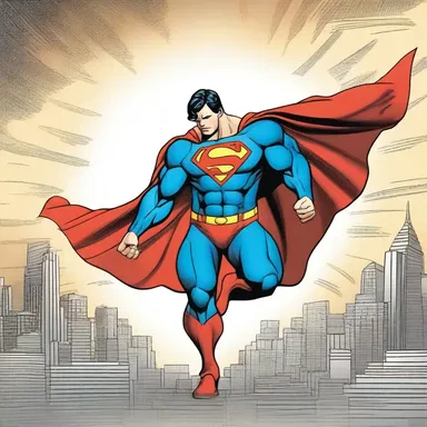 Superman is a tireless superhero, always fighting for justice and saving the day.