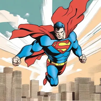 Superman is a tireless superhero, always fighting for justice and saving the day.