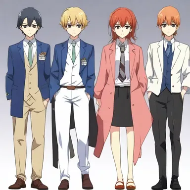 In the bespoke anime series, each character's outfit is custom-made to perfectly match their personality and role in the story.