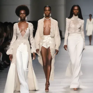 The designer showcased their latest collection of bespoke garments, featuring intricate details and personalized touches for each individual piece.