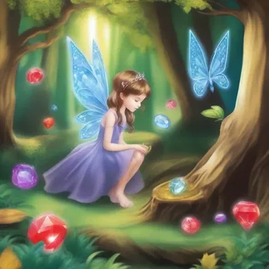 In the enchanted forest, the mischievous fairy filched precious gems from the king's treasury.
