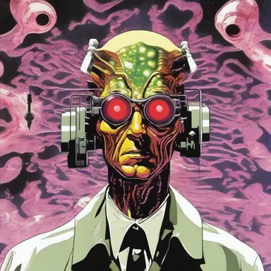 The main character in the sci-fi novel has a folie that causes him to hallucinate alternate realities.