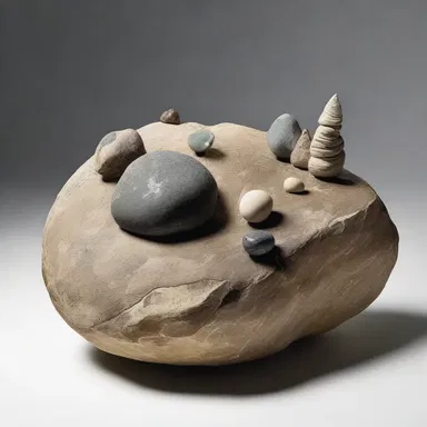 The artist used the fossiliferous rocks as inspiration for their sculpture masterpiece.