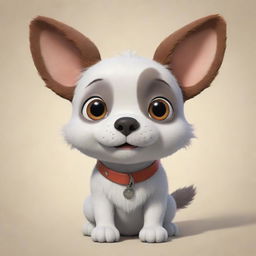 A charming dog character, done in the recognizable style of Studio Ghibli, with expressive eyes and a friendly demeanor.