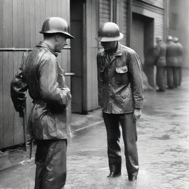 During World War II, soldiers would take quick showers to maintain hygiene despite the challenging conditions.