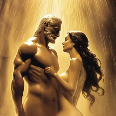 According to Greek mythology, Zeus transformed himself into golden rain to visit Danaë in the shower.