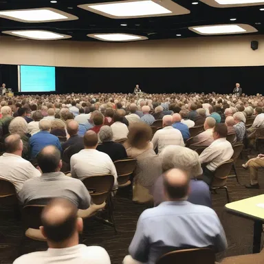The convention attendees showered the author with questions about the futuristic technologies in his science fiction novels.