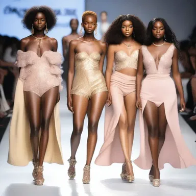 The fashion designers showered the runway models with lavish and extravagant outfits for the fashion show.