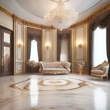 The wealthy couple decided to shower their new mansion with opulent decorations and luxurious furniture to create a grand and elegant atmosphere.