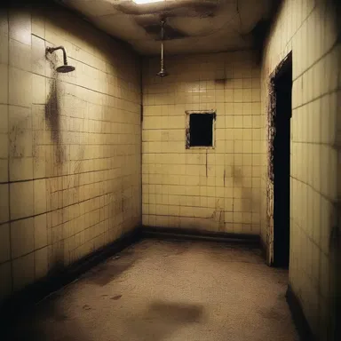 The shower stood in the dark corner of the haunted house, awaiting the unsuspecting victims.