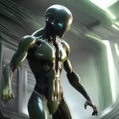 In the science fiction novel, the alien race showered the protagonist with advanced technology.