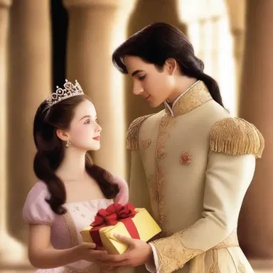 In the movie, the prince showered the princess with gifts and affection to prove his love.