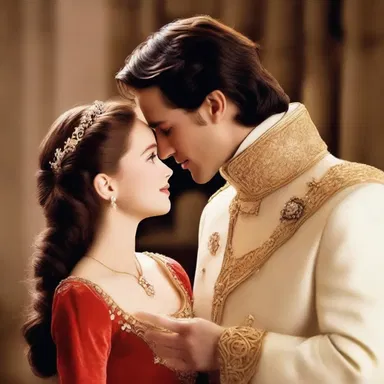 In the movie, the prince showered the princess with gifts and affection to prove his love.