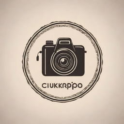 Create a logo for a photo studio named Gurukripa Studio, incorporating elements of a camera