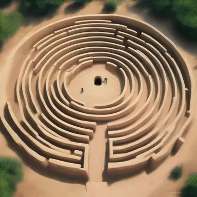 According to Greek mythology, the labyrinth of King Minos was described as a fuggy maze beneath the palace.