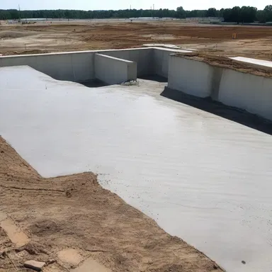 The wetting of the concrete during construction helped to enhance its strength and durability.