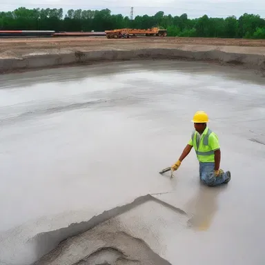 The wetting of the concrete during construction helped to enhance its strength and durability.