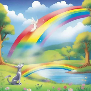 In the magical realm, mythical creatures have the ability of wetting rainbows instead of urinating.