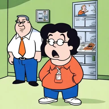 The cartoon episode used disorienting camera angles and quick cuts to depict the character's confusion.