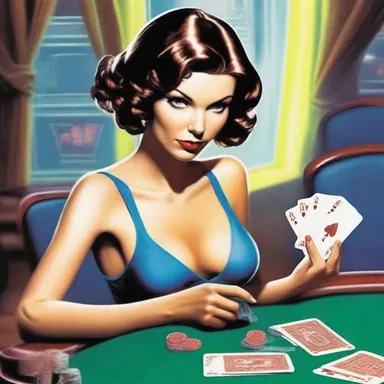 In the science fiction novel, the protagonist, a master of poker, used her ability to underplay her cards and deceive alien opponents in intergalactic tournaments.