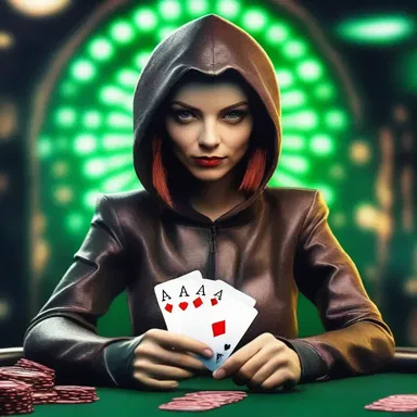 In the science fiction novel, the protagonist, a master of poker, used her ability to underplay her cards and deceive alien opponents in intergalactic tournaments.