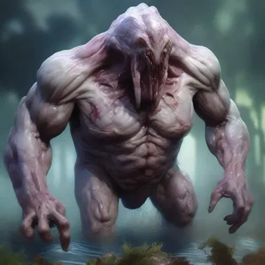 The scientist accidentally spilled hydrolith on himself, causing his body to slowly dissolve into a grotesque and monstrous form.