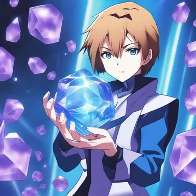 In the futuristic anime world, the protagonist discovers a hidden cache of hydrolith crystals that possess immense power and can be used to fuel advanced technology.
