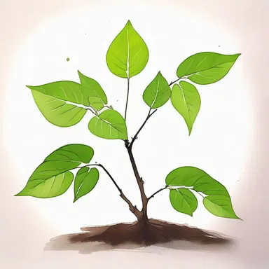 The painter carefully sketched the sapling, capturing its delicate beauty and vibrant colors.