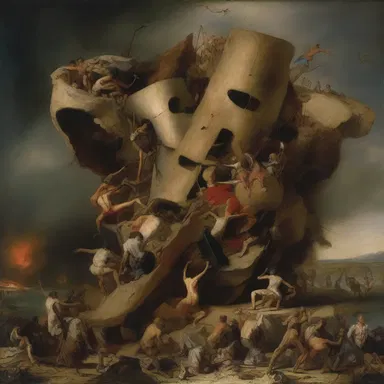 The artist's masterpiece depicted a scene of chaos and despair but still had a supportable message of hope.