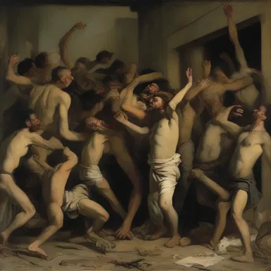 The artist's masterpiece depicted a scene of chaos and despair but still had a supportable message of hope.