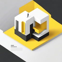 An architectural portfolio cover page featuring an isometric design