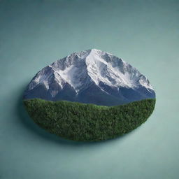 Mountain in the shape of a football