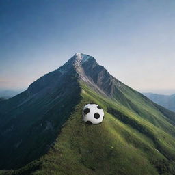 Mountain in the shape of a football