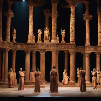 The stage designers meticulously crafted the mise en scene for the mythological play, bringing to life the magical realms of ancient gods and heroes.