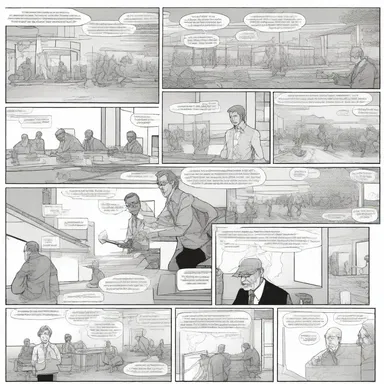 The comic artist paid careful attention to the mise en scene, skillfully arranging the panels to convey the action and emotions of the characters.