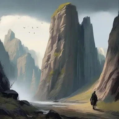 In the fantasy novel, the protagonist had to navigate through treacherous paths formed by towering extrusive rock cliffs.