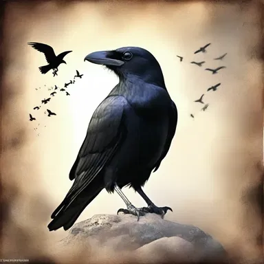 During ancient times, many cultures associated corvine creatures, such as crows and ravens, with omens and messages from the gods.