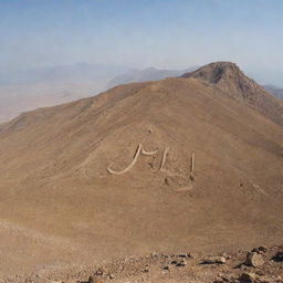 A mountain shaped like the Arabic letter 'Ha'