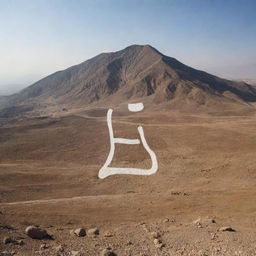 A mountain shaped like the Arabic letter 'Ha'