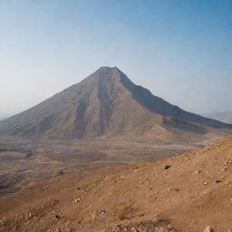 A mountain shaped like the Arabic letter 'Ha'