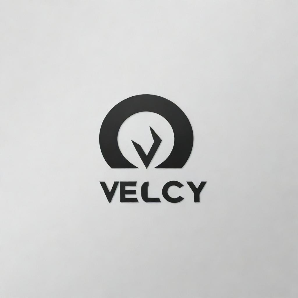 Create a logo for a brand named 'Velocy'. It should be sleek, modern and signify speed.