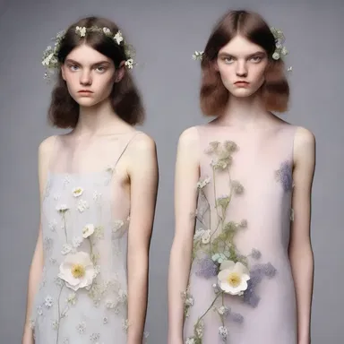 The fashion designer incorporated the ethereal beauty of false rue anemones into their latest spring collection.