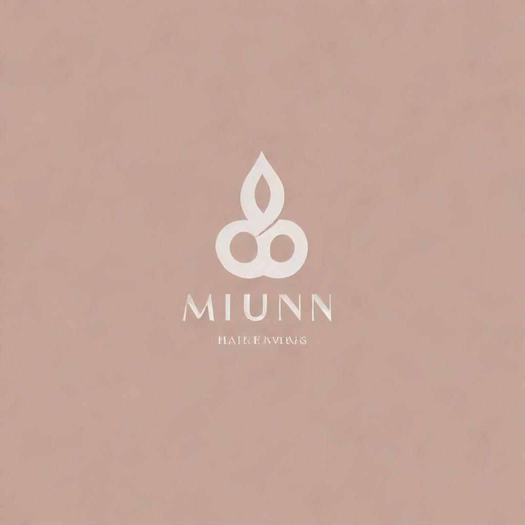 A sleek and sophisticated logo for a perfume brand named 'Miluna'. Incorporate elegance, femininity, and luxury.