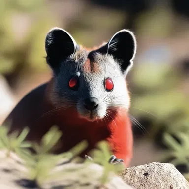 The dassie's glowing red eyes pierced through the darkness, sending shivers down my spine.