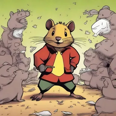 In the latest issue of 'Adventures of Dassie', our heroic protagonist battles against an army of evil rodents.