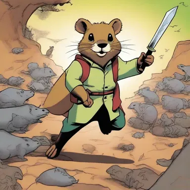 In the latest issue of 'Adventures of Dassie', our heroic protagonist battles against an army of evil rodents.