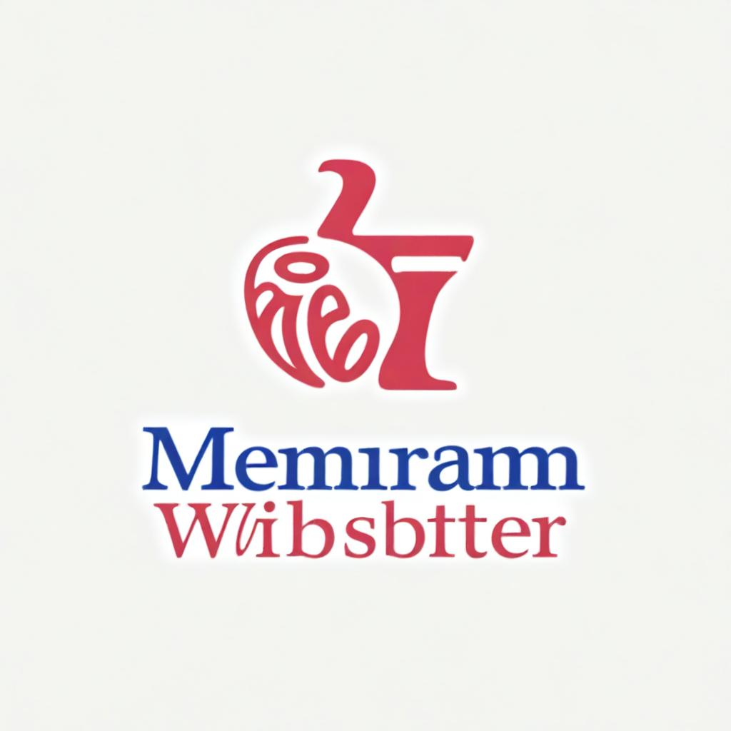 A high-resolution digital art image of the Merriam-Webster logo