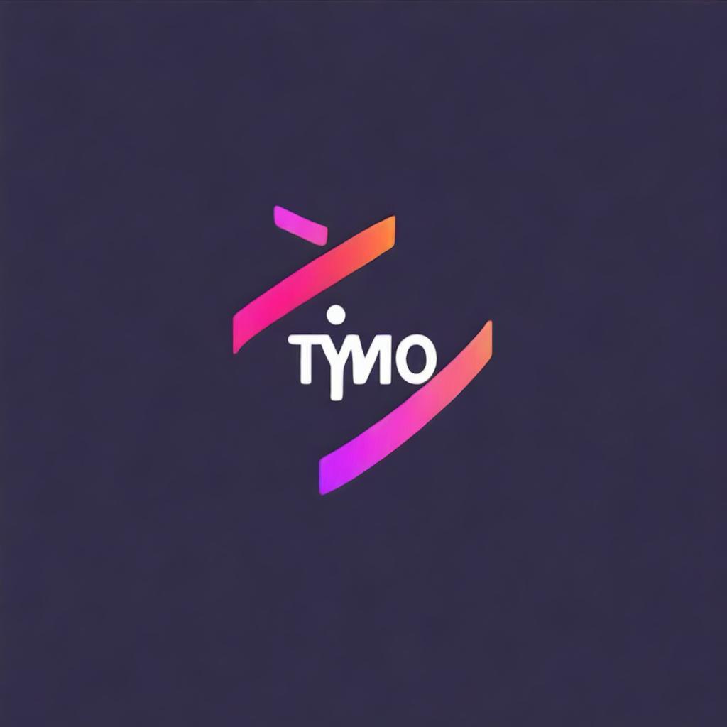 This is a digital art piece showcasing a high-quality logo with the word 'TYMO'